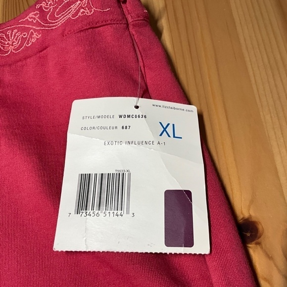 LIZ CLAIBORNE 100% Combed Cotton MADE IN PERU Straight Leg Pants Side Zip Sz XL - Picture 6 of 10